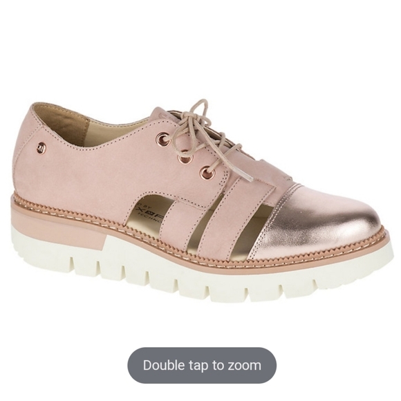 Caterpillar CAT women's oxford flats blush pink and rose gold - Picture 1 of 12